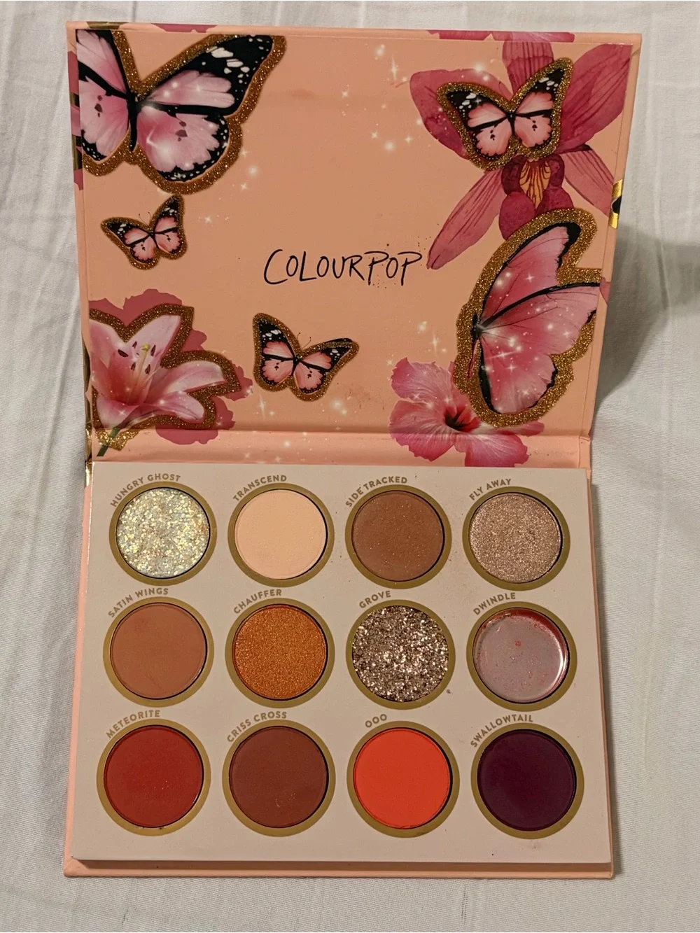 Colourpop A Flutter eye shadow palette | pink spring makeup cosmetics
